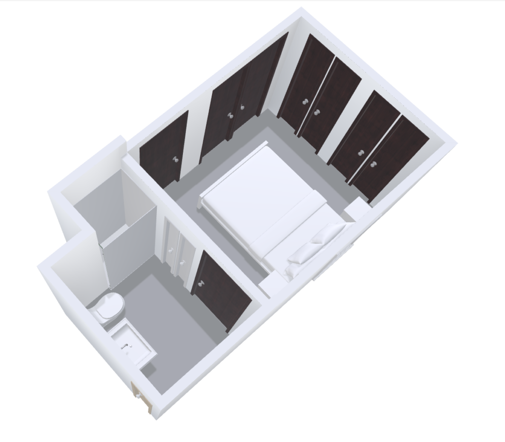 Designer Tip: Black Doors Tiny Bedroom Layout